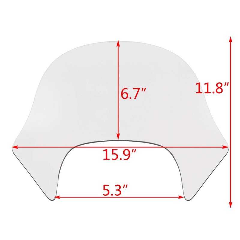 XMMT Black Lip Fairing Windshield Windscreen Shield compatible For Harley