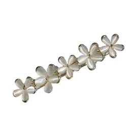 2Pcs Golden Flower Opal Hair Clips Gold Sparkly Wedding Barrettes Fancy Hair Pins Valentines Wedding Prom Engagement Birthday Decorative Accessories for Women Girls Thick Fine Hair, Decorations