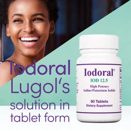 Optimox, Iodoral 12,5mg, with Iodine and Potassium Iodide, Depot, 90 Vegan Tablets, Lab Tested, Vegetarian, Gluten Free, Soy Free, Non-GMO