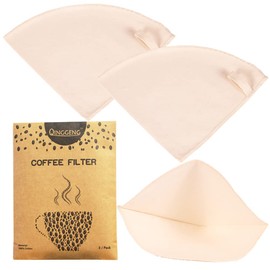 3 Pack Reusable Fabric Coffee Filters Size 2, Pro Quality Organic Cotton Coffee Filters, Sustainable and 100% Plastic Free