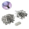 100 Sets Blank Button Badge Parts Set Round Shape Rust
