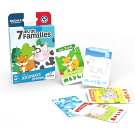 Editions DUSSERRE - Jeu de 7 Familles Mes Animaux Préférés - Jeu de Cartes Pour Enfants et Famille Mémoire et Observation - À partir de 4 ans - French Edition - Ducale - 10007392