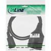 InLine® Power cable, C14 plug to Schutzkontakt female, black, H05VV-F