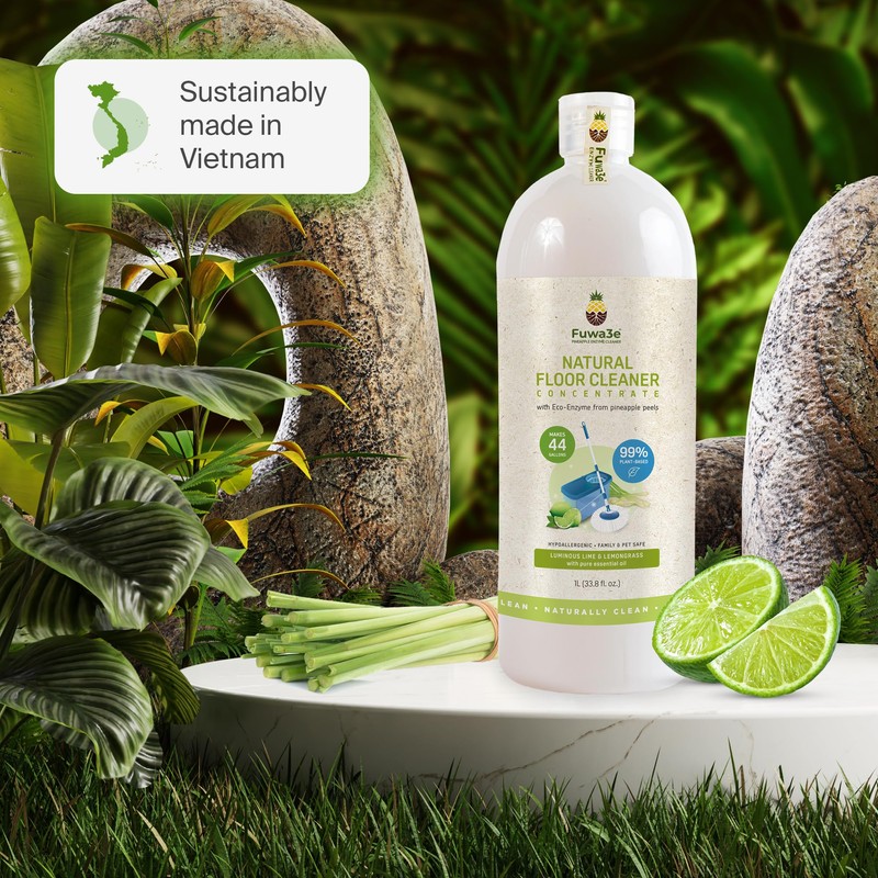 Fuwa3e Pineapple Enzyme Natural Floor Cleaner Lime & Lemongrass -