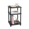 Fultyle Side Table, Small End Table with Storage Shelf, Vintage