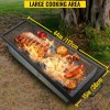 Vevor Rejilla Para Hoguera Rectangular Parrilla 44x15 PuLG Color Negro