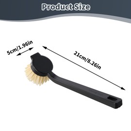 Ziyonix Washing Up Brush Black – High-Quality Dish Brush Set, Cleaning Brush, Kitchen Brush with Robust Bristles, Durable Dish Brush, Pack of 3