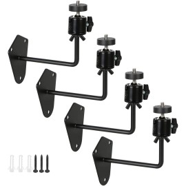 Acuxiaza 4 Pack Metal Camera Wall Mount Heavy Duty with Universal1/4-2