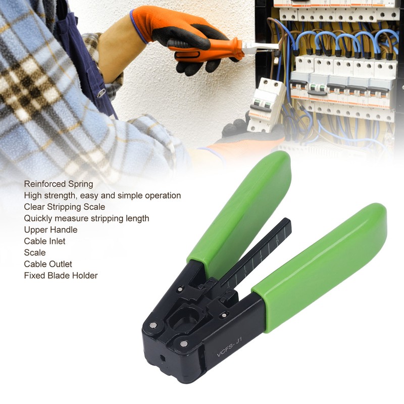 Optical Fiber Cable Stripper Portable Alloy Steel Fiber Stripping Pliers