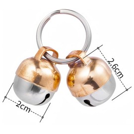2 Mix Color Extra Loud Cat & Dog Bells | Pet Tracker | Save Birds & Wildlife | Luxury Handmade Copper Bells Collars.