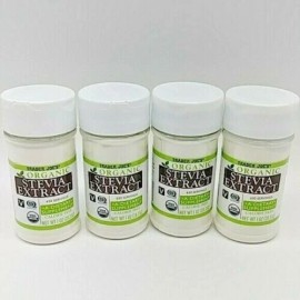 Trader Joe's 4 Pack! - New Trader Joe's Pure Organic Stevia Extract Powder bottle Exp 2030