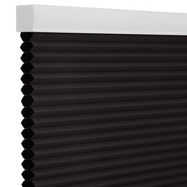 Changshade Blackout Blinds, Cordless Cellular Shades, Honeycomb Blackout Shades, Room Darkening Blinds, Pull Down Window Shades, Easy to Install Honeycomb Window Blinds for Home&Office, Black