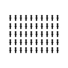 10mm Ball-Stud 5/16-18 Thread & 0.55" Thread Length (50 Pack) - Black Zinc-Plating - Gas Strut Lift Support Fittings RT-55-00034-50