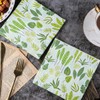 Bringsine 100-pack Sage Green Napkins,Eucalyptus Ugariye Leaves Wild Flowers Disposable