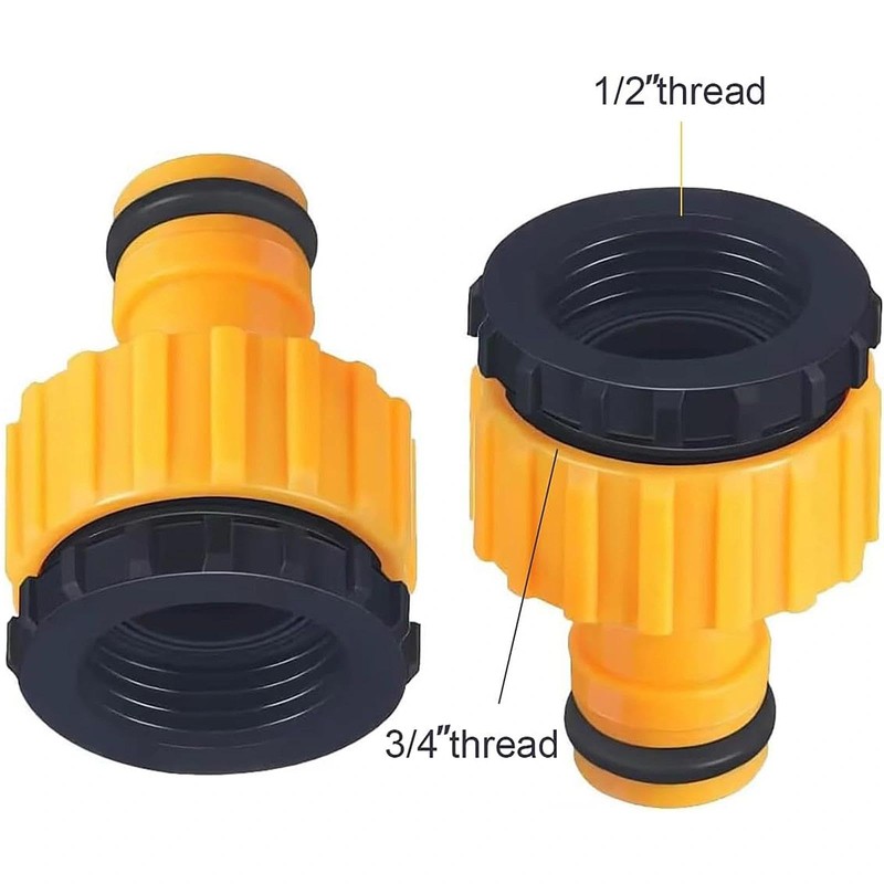 Aczyqws 2 Pack Hose Tap Connector 3/4 inch and 1/2
