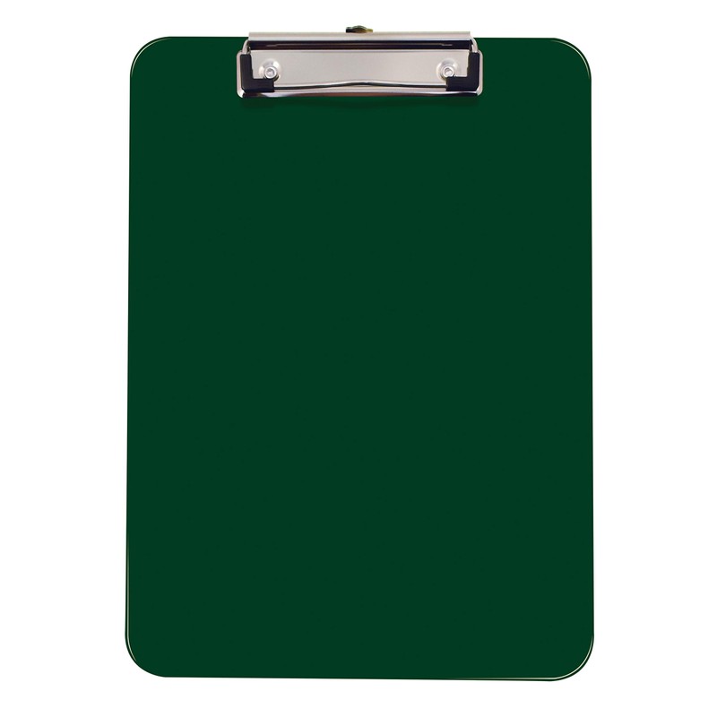 Better Office Products Green Plastic Clipboards, 12 Pack, Durable, 12.5