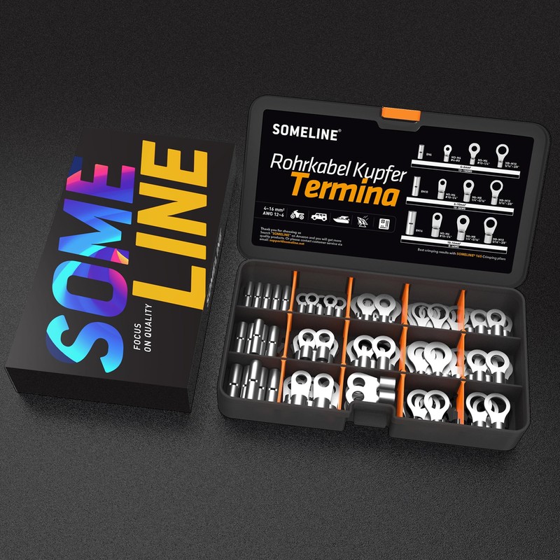 SOMELINE® DIN Series Ring Terminal Set for 4-16mm² Cables Includes