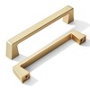 khtumeware 6 Pack 5 Inch(128mm) Kitchen Cabinet Handles Brushed Gold,Brushed