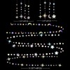 Iridescent Star Moon Circle Dot Garland Holographic Hanging Crescent Twinkle