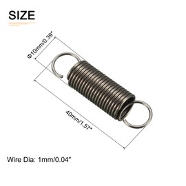 DTGN 1x10x40mm(WxODxL) Extension Spring - 5Pack - Good for Home Repair Machinery - Spring Steel Extended Compressed Spring - Dark Grey