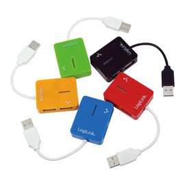 LogiLink Smile 4 Port USB 2.0 Hub - Blue