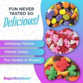 SugarMeLicious Quins, Pastel Confetti Sprinkles, Colorful Sprinkles Mix for Baking & Decorating, Ideal for Cakes, Cupcakes, Cookies, and Desserts (2 oz)
