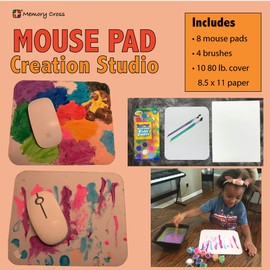 Arts and Crafts for Kids Painting Mouse Pads Includes 4 Brushes and 18 Set Crayola Water Colors (12 PK)