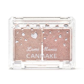 Canmake Lame Mania 01 0.1 oz (2.7 g) Eyeshadow, Glitter, Lame Shadow, Pearl, 2 Colors, Pink Beige