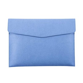 Enyuwlcm PU Leather A4 File Folder Document Holder Waterproof Portfolio Envelope Folder Case with Snap Closure Blue