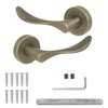 Decoranddecor Nimbus Antique Brass Door Handle Set – Aluminium Lever