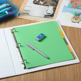 Mr. Pen- 3 Ring Binder Dividers with Tabs, 2 Sets, 6 Pack/Set, Letter Size, Forest Theme, Plastic 6 Tab Dividers for 3 Ring Binder with 12 pcs Labels