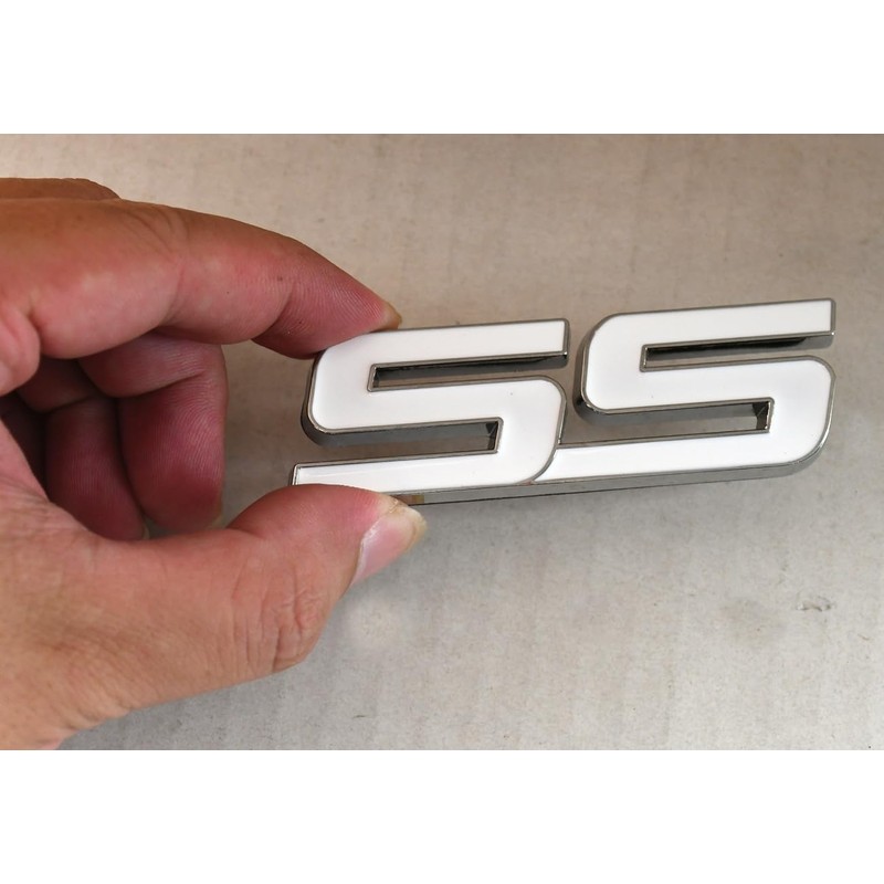 1Pc Metal SS Front Door SS Emblem Car Badge Sticker