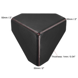 sourcing map Corner Protector PP Plastic 2" x 2" x 2" for Carton, Boxes Packaging Black Pack of 24