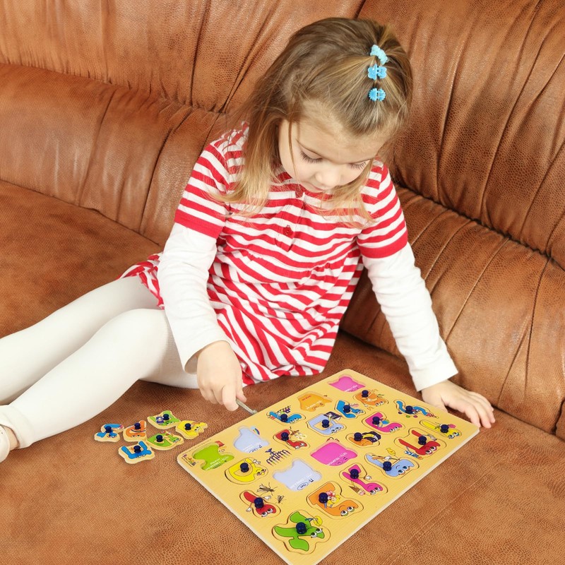 Rite Lite Alef Bais Puzzle Learn the Alef Beis, Pink,