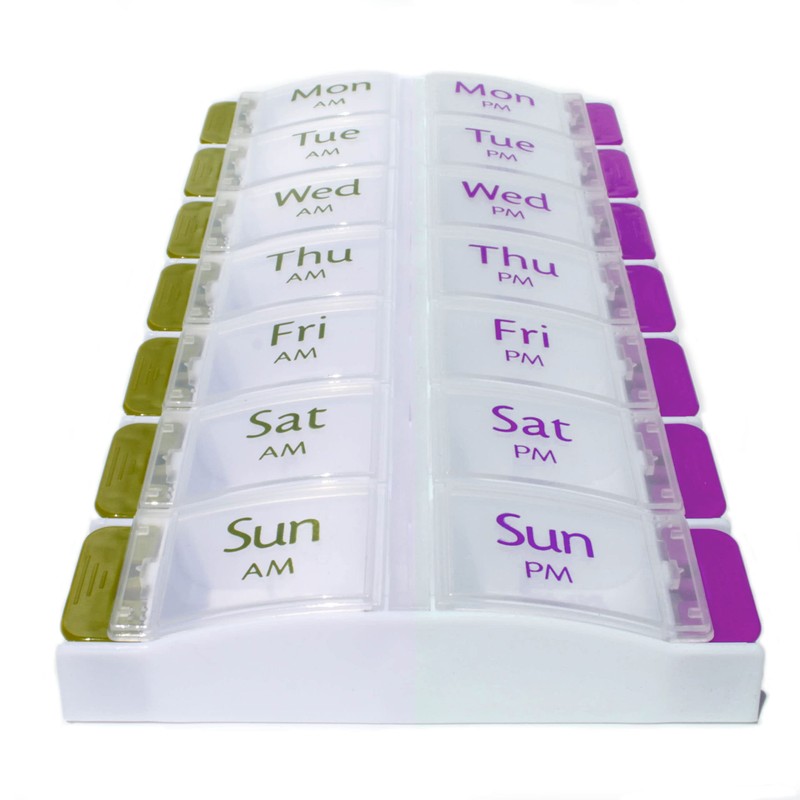 Pill Box ~ Easy Open Buttons ~ AM & PM