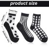 Meyeyaia 3 Pairs Sheer Ankle Socks Women,Black See-Through Mesh Socks,Dots,