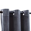 Gecheer Blackout Curtains with Rings 2 pcs Anthracite 37" x