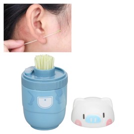 Ear Piercing Cleaning Kit, 180 Scented Cleaning Wires, Ear Piercing Post Care Tool Kit with Pig Shaped Storage Box(Mint)