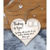 Thinking of You Heart Plaque – Wooden Hanging Gift Sign