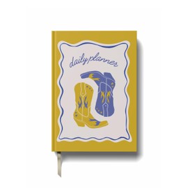 Yop & Tom Undated Daily Planner (A5) - Productivity Planner - Weekly and Daily Organizer with Time Slots - Cowboy Boots