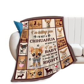 Chihuahua Dog Blanket Chihuahuas Throw Blanket Soft Fleece Flannel Bedding Chihuahua Gifts for Men Boys Women Girls Lovers Adults Stuff Plush for Couch Sofa Bed Room Decor 40"X50"