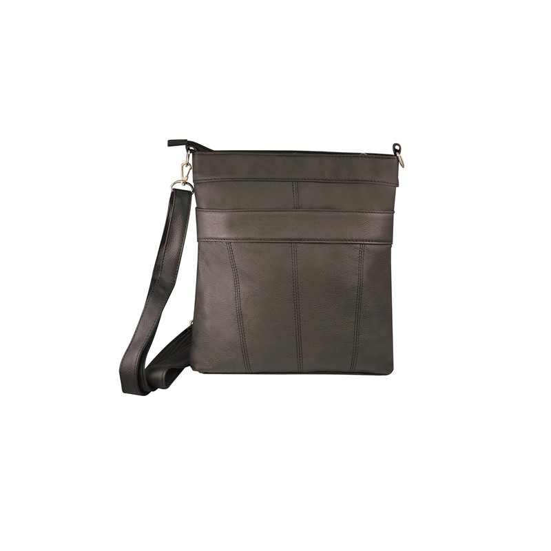 Roma Leathers Multi Pocket Body Purse - Deep Main Compartment,