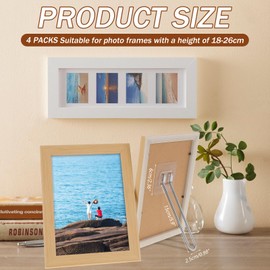 OOTSR 4er Set Selbstklebende Fotorahmen Display Ständer, Edelstahl Halterung mit Klebepads für Fotos Schilder Deko, Kein Bohren für Wohnzimmer Büro Studio Room Office Studio