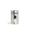 Silver Salt Pepper Shakers Retro Spice Jars Glass - Set