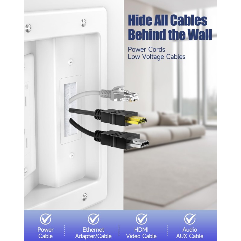 Wall Cable Concealer Kit, in Wall Cable Management Kit for