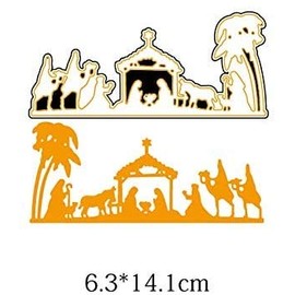 New Nativity Cutting Dies ,DIY Scrapbooking Artist Metal Cutting Dies New Stencils for DIY Scrapbooking Paper Cards Craft Making Craft Fun Decoration Christmas