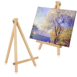 Wooden Table Easel 30 x 20 cm, Pack of 2 Mini Easel Table Canvas Stand Triangle Easel Small Wooden Easels Picture Frame Holder for Wedding Desktop Painting