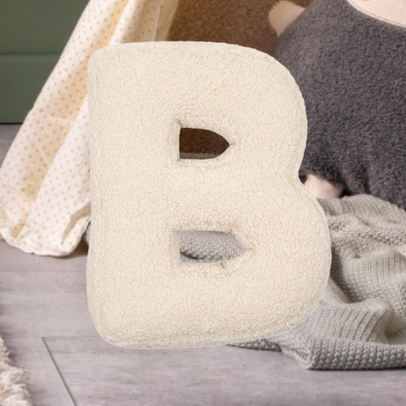 Perfeclan Letter Plush Pillow Decorative Throw Pillow Letter Hugging Throw