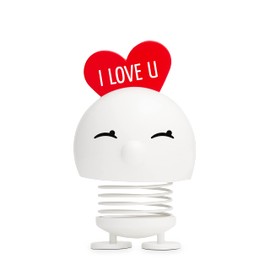 Hoptimist Love Bimble Small (S), Bobble Figure & Lucky Charm, Scandinavian Decoration for Living Room, Desk, Bedroom, Office Gadget, 4.5 x 5.8 x 8.7 cm, White