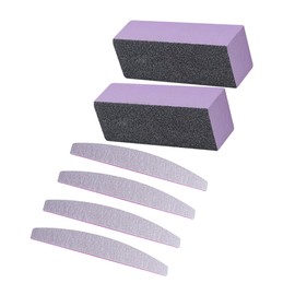 Healeved 6pcs Three Sides Sponge Nail File Versatile Nail Buffer and Polisher Safe and Practical Manicure Tool for Professionals and Beginners